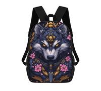 sinyumoney Mochilas De 17 Pulgadas Para Niños, Mochila Escolar Alaskan Malamute DogSamurai Art Mochila Escolar Impresa En 3D Para Niños De Primaria Y Secundaria