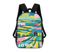sinyumoney Mochilas De 17 Pulgadas Para Niños, Mochila Escolar Ames Iowa Landscape Mochila Escolar Impresa En 3D Para Niños De Primaria Y Secundaria