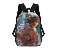 sinyumoney Mochilas De 17 Pulgadas Para Niños, Mochila Escolar Art of Astronauts Mochila Escolar Impresa En 3D Para Niños De Primaria Y Secundaria