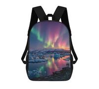 sinyumoney Mochilas De 17 Pulgadas Para Niños, Mochila Escolar Aurora Borealis Reflections-18 Mochila Escolar Impresa En 3D Para Niños De Primaria Y Secundaria