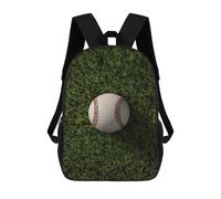 sinyumoney Mochilas De 17 Pulgadas Para Niños, Mochila Escolar Baseball on Green Grass Field Mochila Escolar Impresa En 3D Para Niños De Primaria Y Secundaria