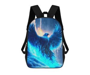sinyumoney Mochilas De 17 Pulgadas Para Niños, Mochila Escolar Blue Phoenix Wallpaper HD Mochila Escolar Impresa En 3D Para Niños De Primaria Y Secundaria