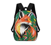 sinyumoney Mochilas De 17 Pulgadas Para Niños, Mochila Escolar Colorful Fox Mochila Escolar Impresa En 3D Para Niños De Primaria Y Secundaria
