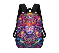 sinyumoney Mochilas De 17 Pulgadas Para Niños, Mochila Escolar Colorful Spiritual Artwork-2 Mochila Escolar Impresa En 3D Para Niños De Primaria Y Secundaria