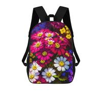 sinyumoney Mochilas De 17 Pulgadas Para Niños, Mochila Escolar Colorful Spring Flowers Mochila Escolar Impresa En 3D Para Niños De Primaria Y Secundaria