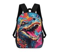 sinyumoney Mochilas De 17 Pulgadas Para Niños, Mochila Escolar Colorful T-Rex Art Print Mochila Escolar Impresa En 3D Para Niños De Primaria Y Secundaria