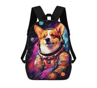 sinyumoney Mochilas De 17 Pulgadas Para Niños, Mochila Escolar Corgi Astronaut in Space -21 Mochila Escolar Impresa En 3D Para Niños De Primaria Y Secundaria