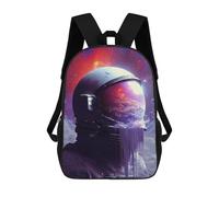sinyumoney Mochilas De 17 Pulgadas Para Niños, Mochila Escolar Cosmic Astronaut Helmet-8 Mochila Escolar Impresa En 3D Para Niños De Primaria Y Secundaria