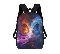 sinyumoney Mochilas De 17 Pulgadas Para Niños, Mochila Escolar Cosmic Butterfly Dance Mochila Escolar Impresa En 3D Para Niños De Primaria Y Secundaria