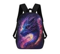 sinyumoney Mochilas De 17 Pulgadas Para Niños, Mochila Escolar Cosmic Dragon Artwork Mochila Escolar Impresa En 3D Para Niños De Primaria Y Secundaria