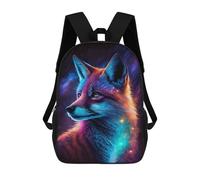 sinyumoney Mochilas De 17 Pulgadas Para Niños, Mochila Escolar Cosmic Fox Portrait-9 Mochila Escolar Impresa En 3D Para Niños De Primaria Y Secundaria
