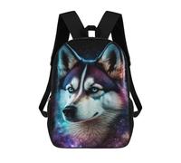 sinyumoney Mochilas De 17 Pulgadas Para Niños, Mochila Escolar Cosmic Husky Portrait-2 Mochila Escolar Impresa En 3D Para Niños De Primaria Y Secundaria