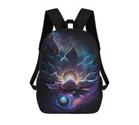 sinyumoney Mochilas De 17 Pulgadas Para Niños, Mochila Escolar Cosmic Lotus Bloom-9 Mochila Escolar Impresa En 3D Para Niños De Primaria Y Secundaria
