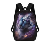sinyumoney Mochilas De 17 Pulgadas Para Niños, Mochila Escolar Cosmic Tiger Portrait Print-2 Mochila Escolar Impresa En 3D Para Niños De Primaria Y Secundaria