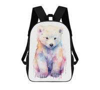 sinyumoney Mochilas De 17 Pulgadas Para Niños, Mochila Escolar Cute Pastel Baby Ice Bear Mochila Escolar Impresa En 3D Para Niños De Primaria Y Secundaria