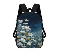 sinyumoney Mochilas De 17 Pulgadas Para Niños, Mochila Escolar Daisy Field Night Sky Mochila Escolar Impresa En 3D Para Niños De Primaria Y Secundaria