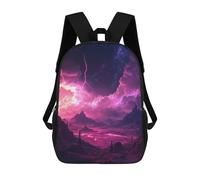 sinyumoney Mochilas De 17 Pulgadas Para Niños, Mochila Escolar Desert Lightning Storm Mochila Escolar Impresa En 3D Para Niños De Primaria Y Secundaria