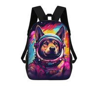sinyumoney Mochilas De 17 Pulgadas Para Niños, Mochila Escolar Dog Astronaut Space Suit-1 Mochila Escolar Impresa En 3D Para Niños De Primaria Y Secundaria