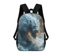 sinyumoney Mochilas De 17 Pulgadas Para Niños, Mochila Escolar Dragon in Stormy Sky Mochila Escolar Impresa En 3D Para Niños De Primaria Y Secundaria