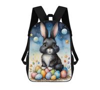 sinyumoney Mochilas De 17 Pulgadas Para Niños, Mochila Escolar Easter Bunny with Eggs Mochila Escolar Impresa En 3D Para Niños De Primaria Y Secundaria