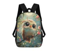 sinyumoney Mochilas De 17 Pulgadas Para Niños, Mochila Escolar Enchanted Forest Owl -1 Mochila Escolar Impresa En 3D Para Niños De Primaria Y Secundaria