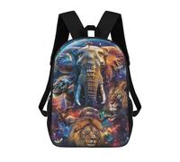 sinyumoney Mochilas De 17 Pulgadas Para Niños, Mochila Escolar Fantasy Animal Space Collage Mochila Escolar Impresa En 3D Para Niños De Primaria Y Secundaria