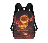 sinyumoney Mochilas De 17 Pulgadas Para Niños, Mochila Escolar Fiery Desert Sunset Mochila Escolar Impresa En 3D Para Niños De Primaria Y Secundaria