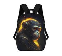sinyumoney Mochilas De 17 Pulgadas Para Niños, Mochila Escolar Fire Monkey Energy Mochila Escolar Impresa En 3D Para Niños De Primaria Y Secundaria