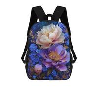 sinyumoney Mochilas De 17 Pulgadas Para Niños, Mochila Escolar Floral Fantasy Vibrant Blooms Mochila Escolar Impresa En 3D Para Niños De Primaria Y Secundaria