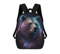 sinyumoney Mochilas De 17 Pulgadas Para Niños, Mochila Escolar Galactic Bear Portrait Mochila Escolar Impresa En 3D Para Niños De Primaria Y Secundaria