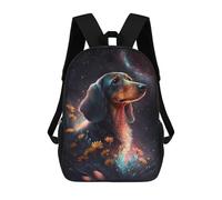 sinyumoney Mochilas De 17 Pulgadas Para Niños, Mochila Escolar Galactic Dachshund Dreamscape Mochila Escolar Impresa En 3D Para Niños De Primaria Y Secundaria