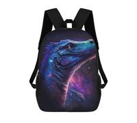 sinyumoney Mochilas De 17 Pulgadas Para Niños, Mochila Escolar Galactic Dinosaur Portrait Mochila Escolar Impresa En 3D Para Niños De Primaria Y Secundaria