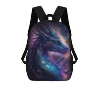 sinyumoney Mochilas De 17 Pulgadas Para Niños, Mochila Escolar Galactic Dragon Portrait Mochila Escolar Impresa En 3D Para Niños De Primaria Y Secundaria