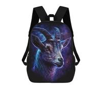 sinyumoney Mochilas De 17 Pulgadas Para Niños, Mochila Escolar Galactic Goat Portrait Mochila Escolar Impresa En 3D Para Niños De Primaria Y Secundaria