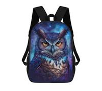 sinyumoney Mochilas De 17 Pulgadas Para Niños, Mochila Escolar Galactic Owl Art Print-1 Mochila Escolar Impresa En 3D Para Niños De Primaria Y Secundaria