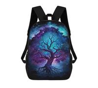 sinyumoney Mochilas De 17 Pulgadas Para Niños, Mochila Escolar Galactic Tree of Life Mochila Escolar Impresa En 3D Para Niños De Primaria Y Secundaria