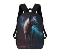 sinyumoney Mochilas De 17 Pulgadas Para Niños, Mochila Escolar Galactic Wolf Majesty Mochila Escolar Impresa En 3D Para Niños De Primaria Y Secundaria