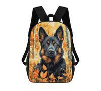 sinyumoney Mochilas De 17 Pulgadas Para Niños, Mochila Escolar German Shepherd in Autumn Mochila Escolar Impresa En 3D Para Niños De Primaria Y Secundaria