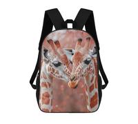 sinyumoney Mochilas De 17 Pulgadas Para Niños, Mochila Escolar Giraffe Pair Portrait Mochila Escolar Impresa En 3D Para Niños De Primaria Y Secundaria
