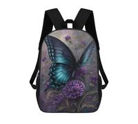 sinyumoney Mochilas De 17 Pulgadas Para Niños, Mochila Escolar Glowing Butterfly Art Print Mochila Escolar Impresa En 3D Para Niños De Primaria Y Secundaria