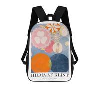 sinyumoney Mochilas De 17 Pulgadas Para Niños, Mochila Escolar Hilma Af Klint The Ten Largest No.2 Mochila Escolar Impresa En 3D Para Niños De Primaria Y Secundaria