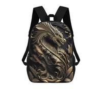 sinyumoney Mochilas De 17 Pulgadas Para Niños, Mochila Escolar Imperial Dragon Lord Mochila Escolar Impresa En 3D Para Niños De Primaria Y Secundaria