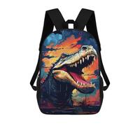 sinyumoney Mochilas De 17 Pulgadas Para Niños, Mochila Escolar Jurassic Roar T-Rex Art Print Mochila Escolar Impresa En 3D Para Niños De Primaria Y Secundaria