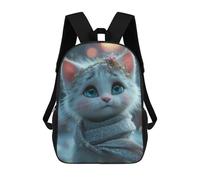 sinyumoney Mochilas De 17 Pulgadas Para Niños, Mochila Escolar Magical Fairy Cat Crown Mochila Escolar Impresa En 3D Para Niños De Primaria Y Secundaria