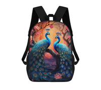 sinyumoney Mochilas De 17 Pulgadas Para Niños, Mochila Escolar Peacock Paradise Fantasy Artwork Mochila Escolar Impresa En 3D Para Niños De Primaria Y Secundaria