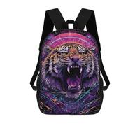 sinyumoney Mochilas De 17 Pulgadas Para Niños, Mochila Escolar Roaring Tiger Art Print Mochila Escolar Impresa En 3D Para Niños De Primaria Y Secundaria