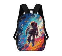 sinyumoney Mochilas De 17 Pulgadas Para Niños, Mochila Escolar Space Astronaut Adventure -2 Mochila Escolar Impresa En 3D Para Niños De Primaria Y Secundaria
