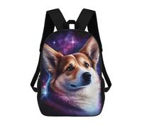 sinyumoney Mochilas De 17 Pulgadas Para Niños, Mochila Escolar Space Corgi Celestial Companion Mochila Escolar Impresa En 3D Para Niños De Primaria Y Secundaria