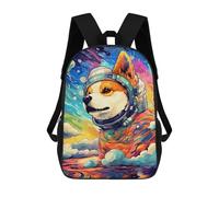 sinyumoney Mochilas De 17 Pulgadas Para Niños, Mochila Escolar Space Dog Adventure -136 Mochila Escolar Impresa En 3D Para Niños De Primaria Y Secundaria
