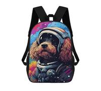 sinyumoney Mochilas De 17 Pulgadas Para Niños, Mochila Escolar Space Pup Adventure -60 Mochila Escolar Impresa En 3D Para Niños De Primaria Y Secundaria